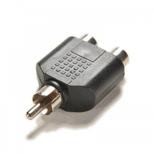 MALE RCA TO 2 FEMAL RCA Y SPLITTER ADAPTER